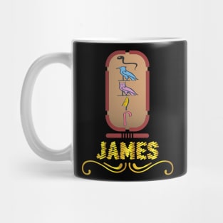 JAMES-American names in hieroglyphic letters-James, name in a Pharaonic Khartouch-Hieroglyphic pharaonic names Mug